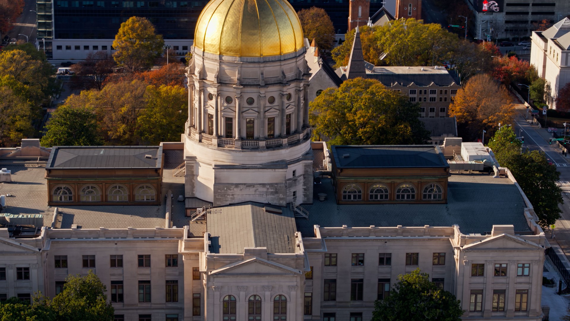 Georgia State Capitol Building from the Air